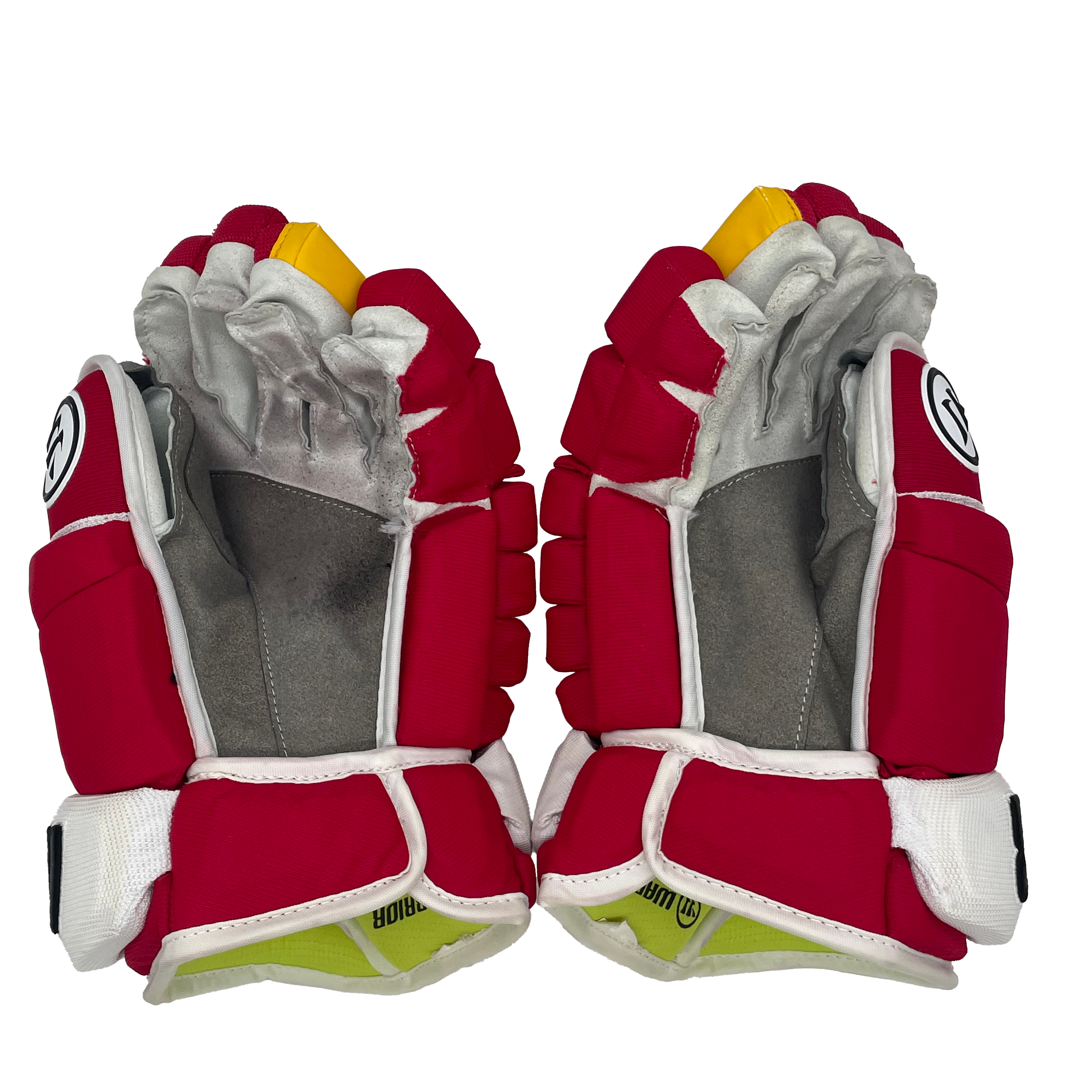 Gants de hockey Warrior Alpha DX d'occasion (rouge/jaune/blanc)